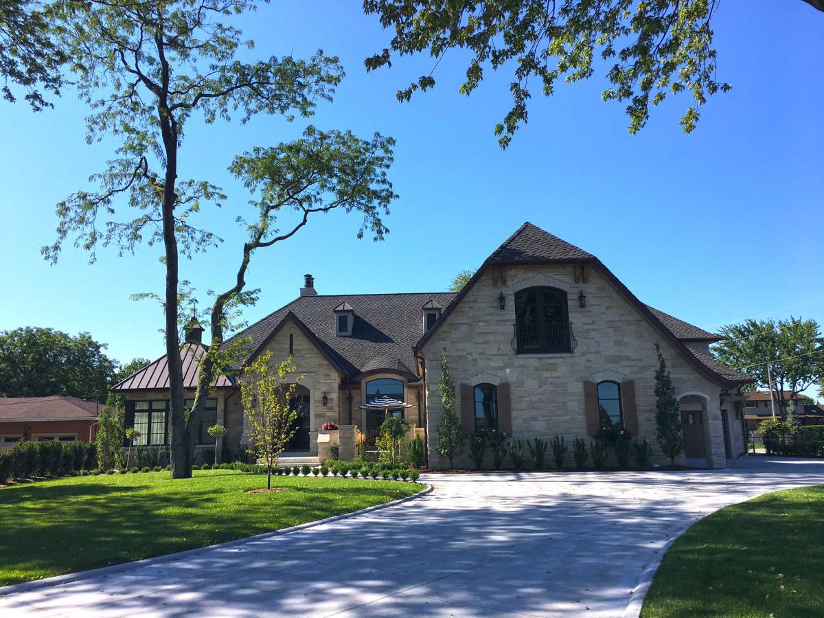 Residential landscaping work.