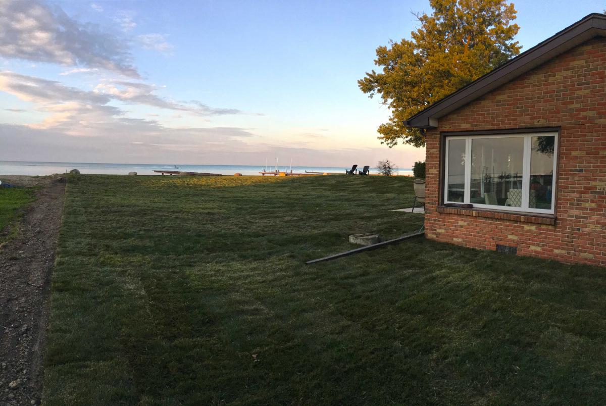 Residential sod lawn work.