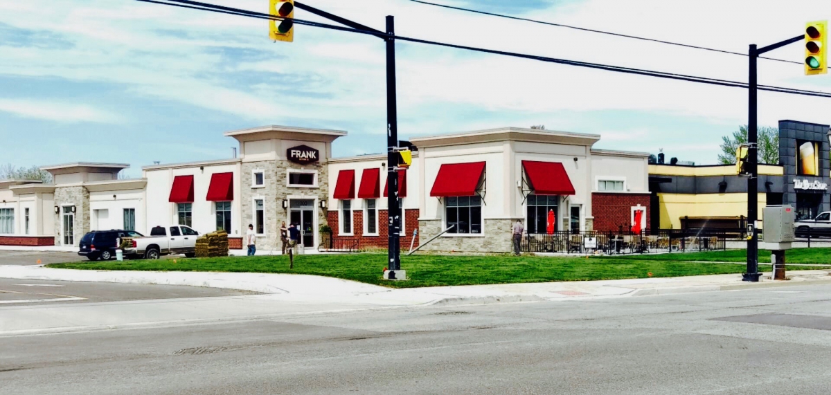 Sod lawn work done for Frank Brewing Company.